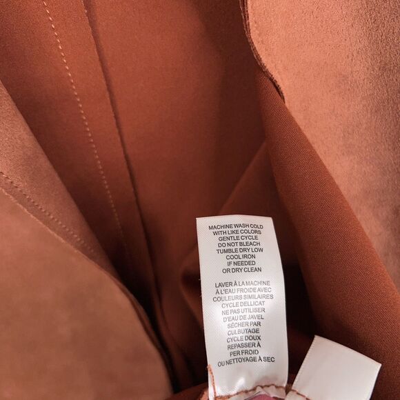 Tahari Jacket Womens 2X Brown Faux Suede Open Soft Minimal Quiet Luxury Autumn - Picture 12 of 14